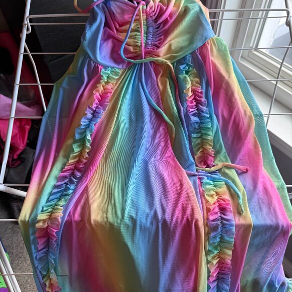 Rainbow Icecream Frills On Frills Dress Blackmilk - Picture 2 of 4